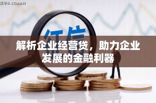 燕郊解析企业经营贷，助力企业发展的金融利器