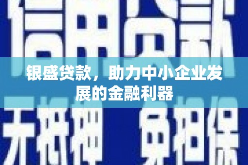 燕郊银盛贷款，助力中小企业发展的金融利器