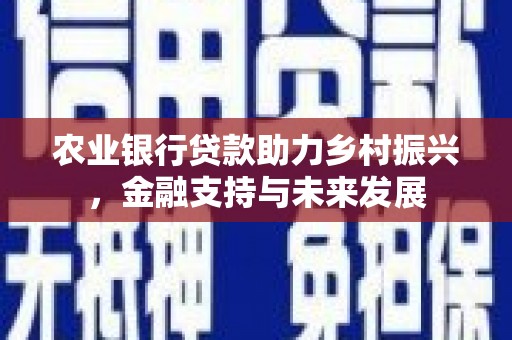 燕郊农业银行贷款助力乡村振兴，金融支持与未来发展