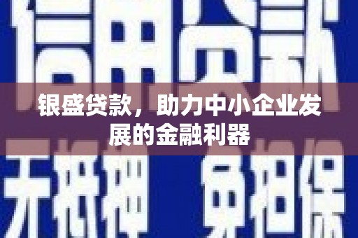 燕郊银盛贷款，助力中小企业发展的金融利器