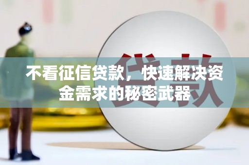 燕郊不看征信贷款，快速解决资金需求的秘密武器