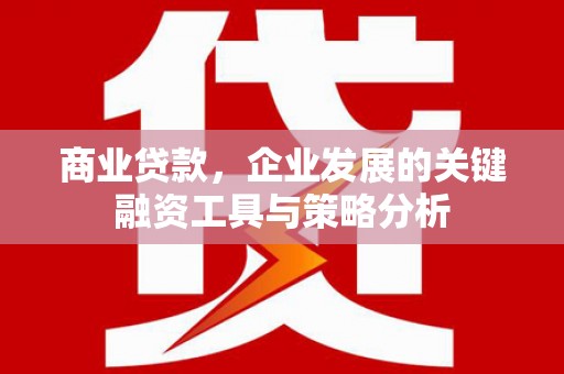 燕郊商业贷款，企业发展的关键融资工具与策略分析