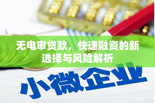 燕郊无电审贷款，快速融资的新选择与风险解析
