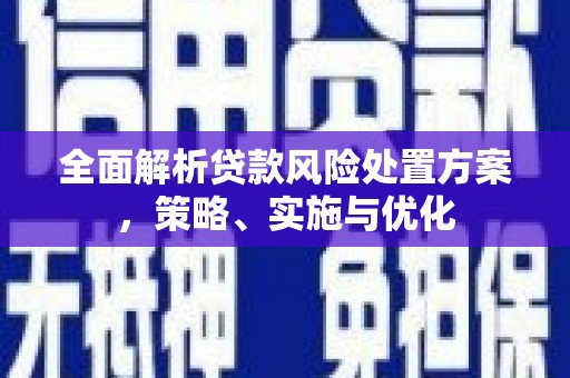 燕郊全面解析贷款风险处置方案，策略、实施与优化
