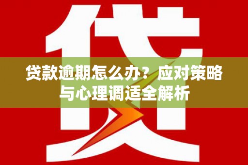 燕郊贷款逾期怎么办？应对策略与心理调适全解析